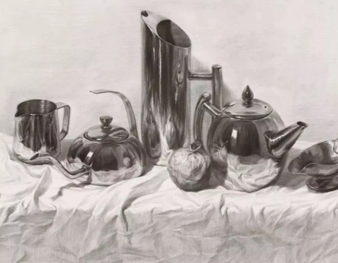 素描里非常難的質感，如何表現的？